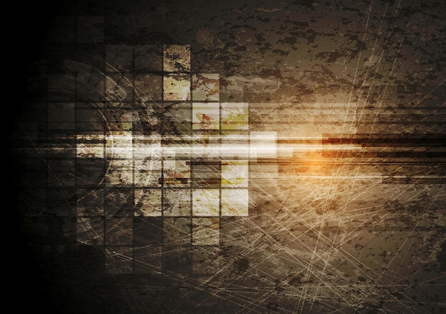 Vector grunge tech background