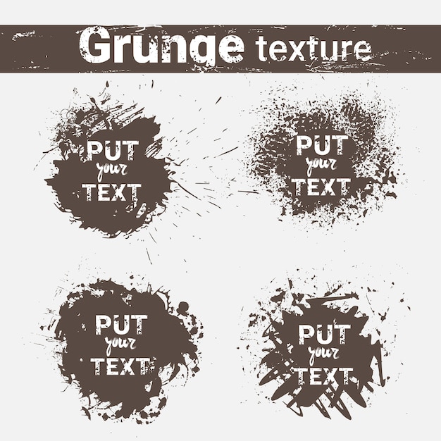 Grunge texture background set banner collection