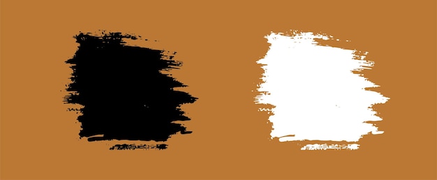 Grunge texture black color ink paint splatter brush vector