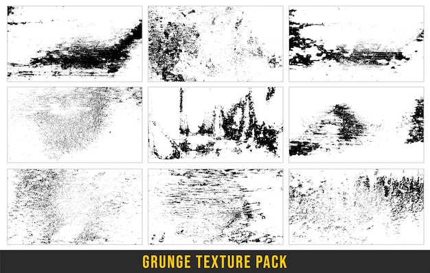 Vettore pacchetto di texture grunge