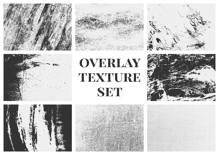 Vector grunge texture rough paper damaged paint distressed pack overlay textures set collections