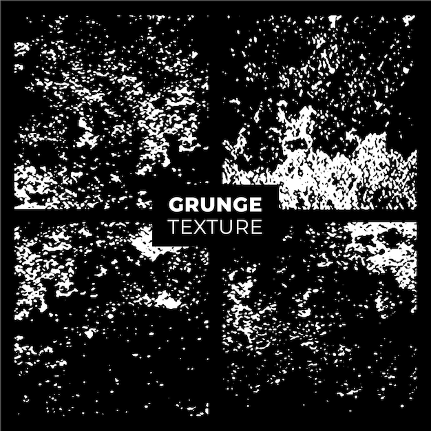 Struttura del grunge impostata su sfondo nero