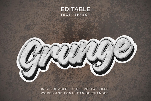 Grunge textured editable text effect