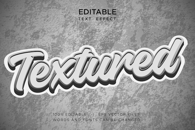 grunge textured editable text effect