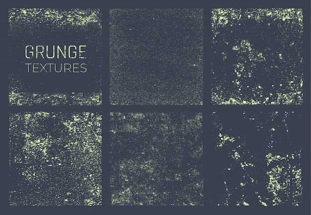 Vector grunge textures set