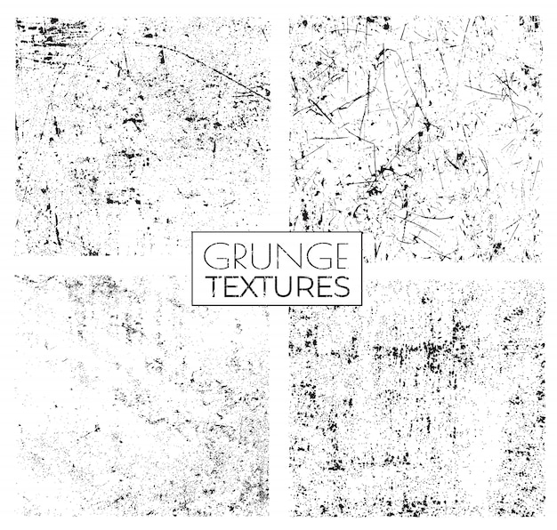 Vector grunge textures set