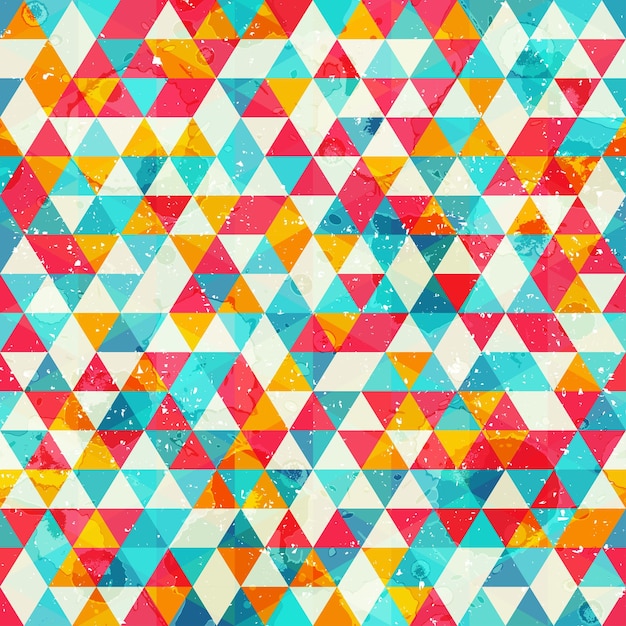 Vector grunge triangle seamless pattern