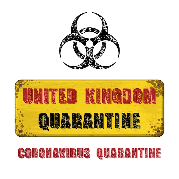 Grunge United Kingdom quarantine nameplate