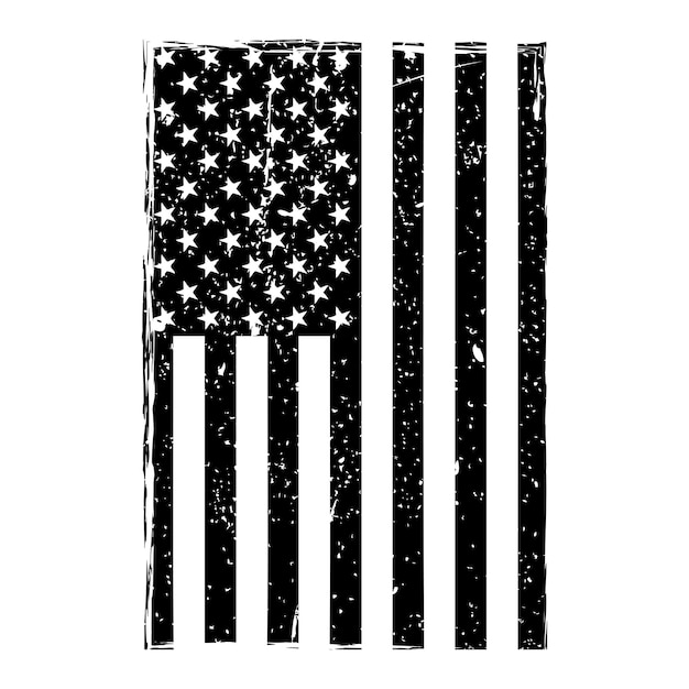 Vector grunge usa flag american flag with grunge texture vector