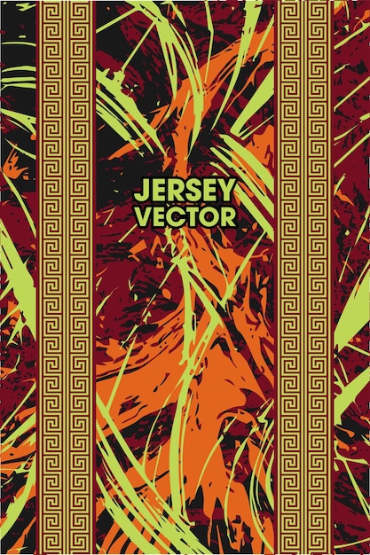Grunge Vector abstract en naadloos ornament voor sport trui design