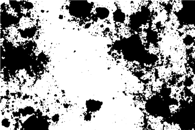 グランジ・ベクトル・オーバーレイ 黒と白の粗いグランジ・テクスチャー 単色背景 黒のグランジアート
