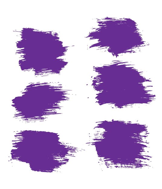 Vector grunge verf splatter textuur paarse kleur inkt beroerte achtergrond vak collectie