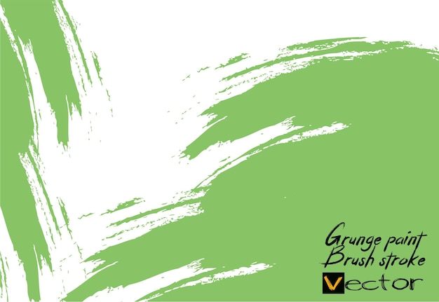 Grunge Verfstreep Vector penseelstreek Gratis vector elegante groene decoratieve aquarel penseelstreek