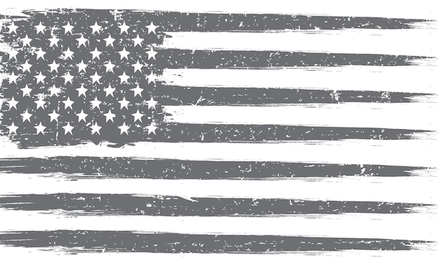 Vector grunge vintage american flag