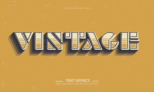 Grunge vintage retro editable vector text effect alphabet font typography typeface