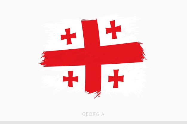 Grunge vlag van georgia vector abstracte grunge geborstelde vlag van georgia