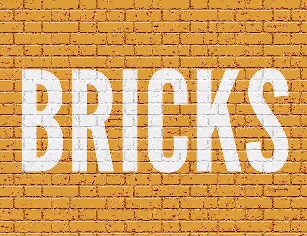 Vector grunge wall illustration with bricks