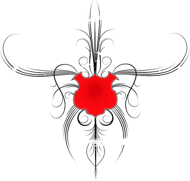 Grunge wapenschild vector illustratie