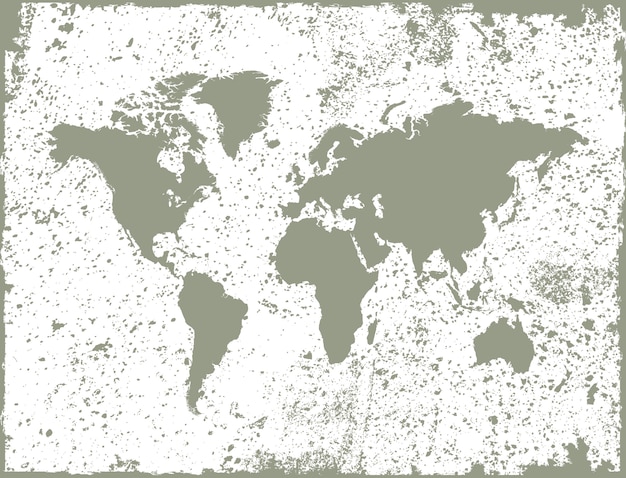 ベクトル グランジ世界地図