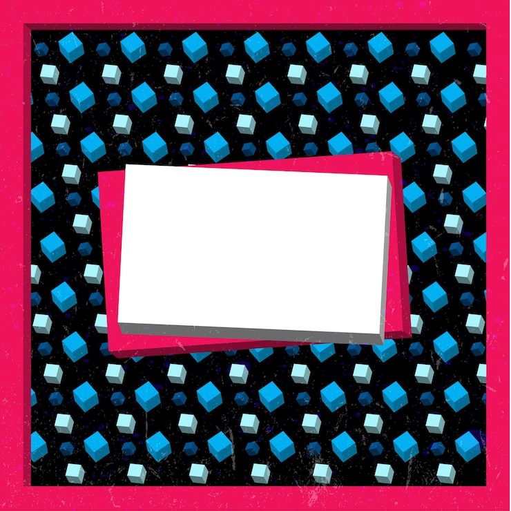 Vector grungy cubes frame
