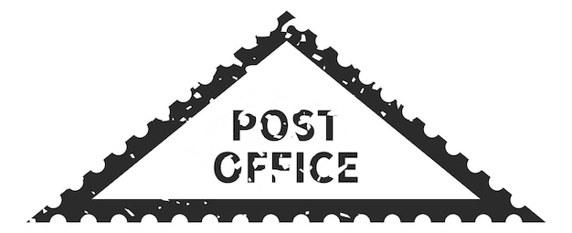 Grungy postmark template Textured post office stamp