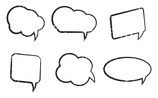 Grungy speech bubbles