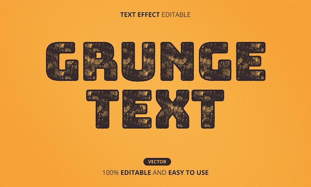 Grungy text effect editable