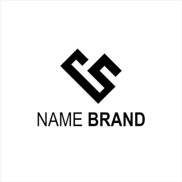 Vector gs logo design name brand simple symbols vector art