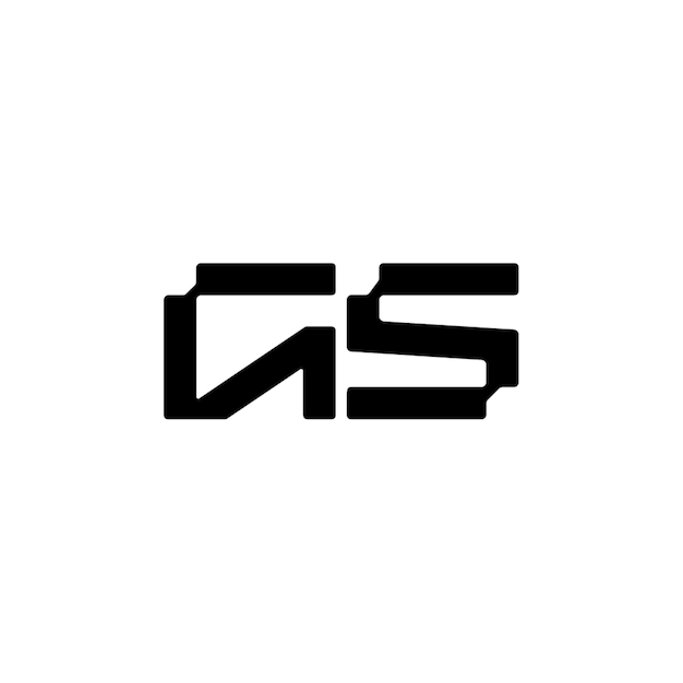 GSモノグラムロゴ デザイン文字 テキスト名 シンボル モノクロロゴタイプ アルファベット文字 シンプルロゴ