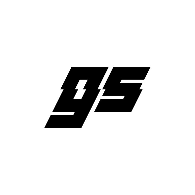 GSモノグラムロゴ デザイン文字 テキスト名 シンボル モノクロロゴタイプ アルファベット文字 シンプルロゴ