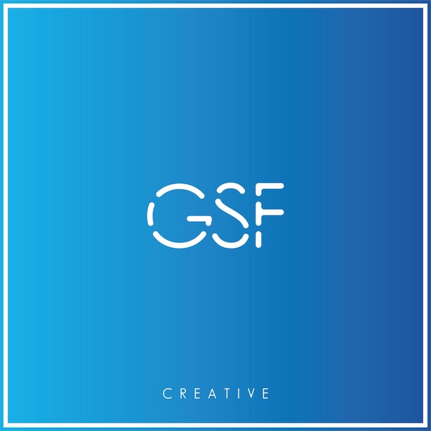 GSF 프리미엄 터 후자 로고 디자인 크리에이티브 로고 터 일러스트레이션 모노그램 미니멀 로고