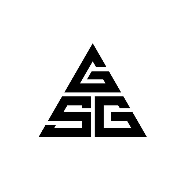 GSG triangle letter logo design with triangle shape GSG triangle logo design monogram GSG triangle vector logo template with red color GSG triangular logo Simple Elegant and Luxurious Logo