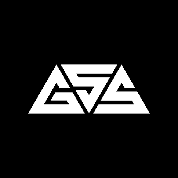 Vector gss三角形字母標誌設計與三角形形狀 gss 三角形標誌設計 單字體 gss 三邊形向量標誌模板與紅色 gss 三方形標誌 簡單 優雅和豪華 gss 標誌