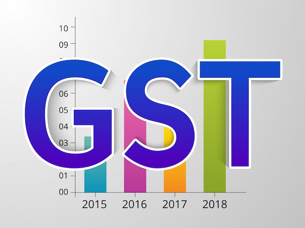 Gstテキスト上のグラフベクトルイラスト