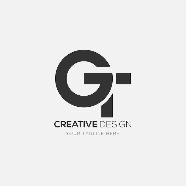 Gt or Tg abstract monogram creative letter logo