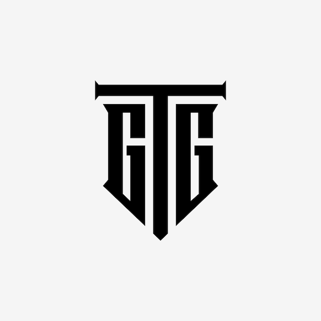 Gtg logo monogram ontwerp vector