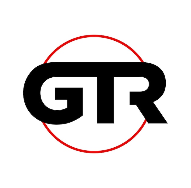 GTR 회사 이름 이니셜 모노그램 GTR 문자 아이콘