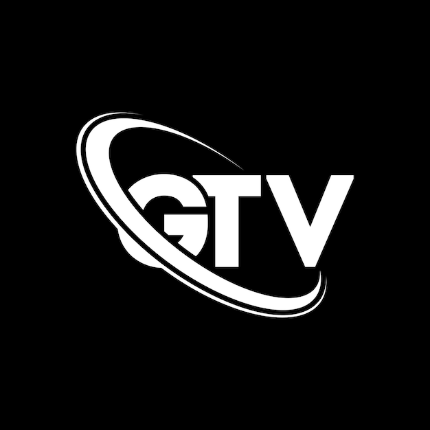 벡터 gtv 로고: gtv 문자 gtv 글자 로고 디자인 이니셜 gtv 로그는 원과 대문자 모노그램으로 연결되어 있으며 기술 비즈니스 및 부동산 브랜드를 위한 gtv 타이포그래피입니다.