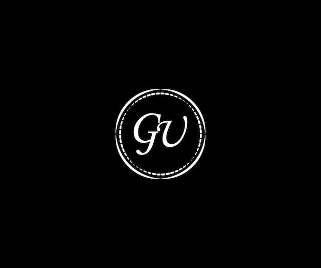 Vector gu letter logo design