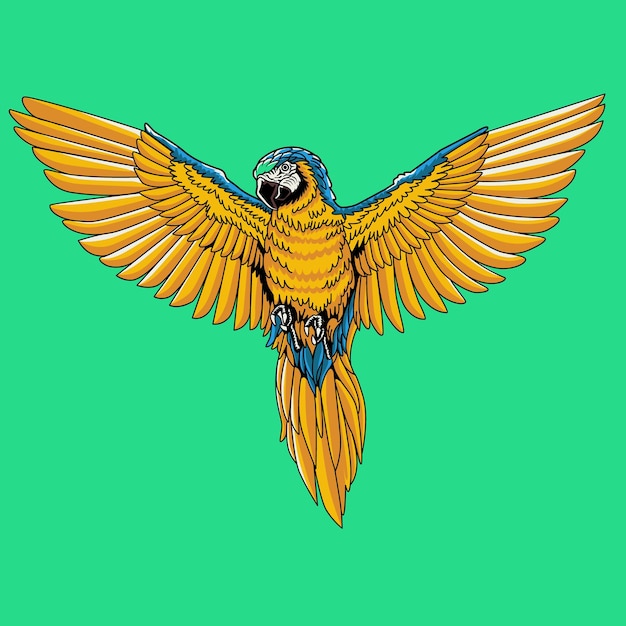 Vector guacamaya logo bird