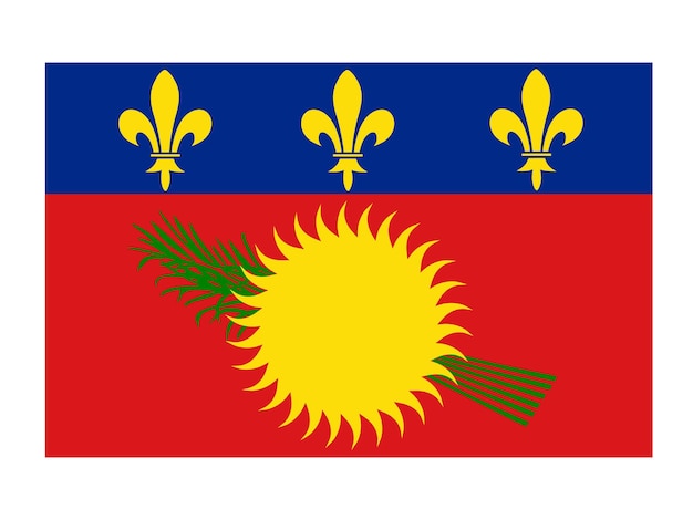 グアドループの国旗 国旗バナー 世界の国旗アイコン 公式国の標識