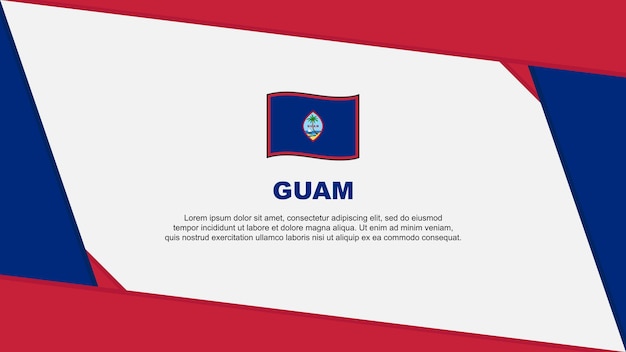 Guam Flag Abstract Background Design Template Guam Independence Day Banner Cartoon Vector Illustration Guam Independence Day