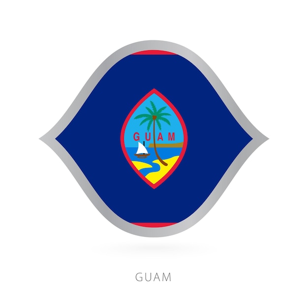 Bandiera della nazionale di guam in grande stile per le competizioni internazionali di basket