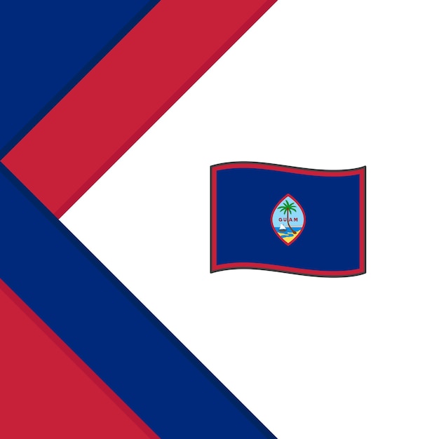 Guam Vlag Abstracte Achtergrond Ontwerpsjabloon Guam Onafhankelijkheidsdag Banner Social Media Post Guam Illustratie