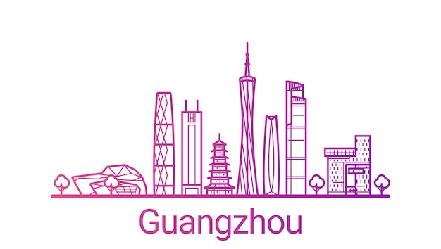 Guangzhou city kleurverloop lijn