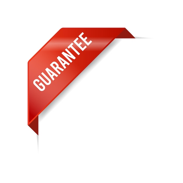 Guarantee Advertisement Corner Banner Vector Template