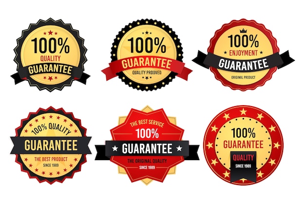 Vector guarantee badge collection