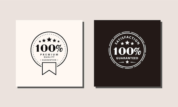 Guarantee quality product stamp logo design vector