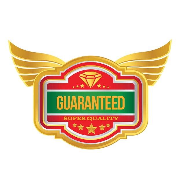 Vector guaranteed champion badge in illustrator