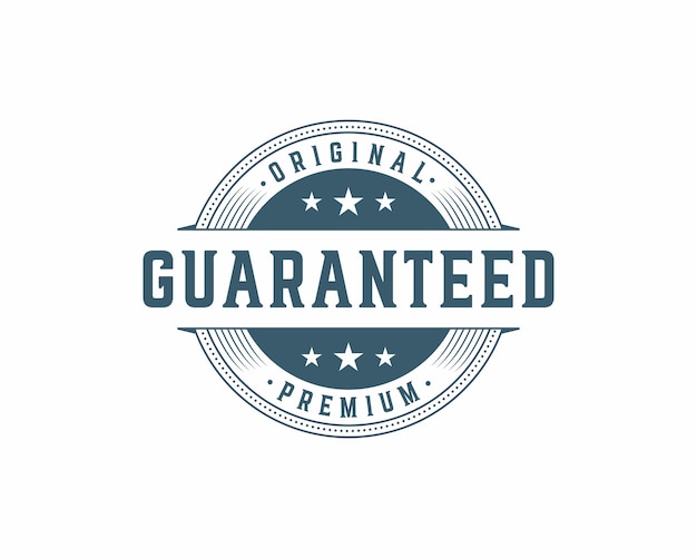 Vector guaranteed premium label stamp vector